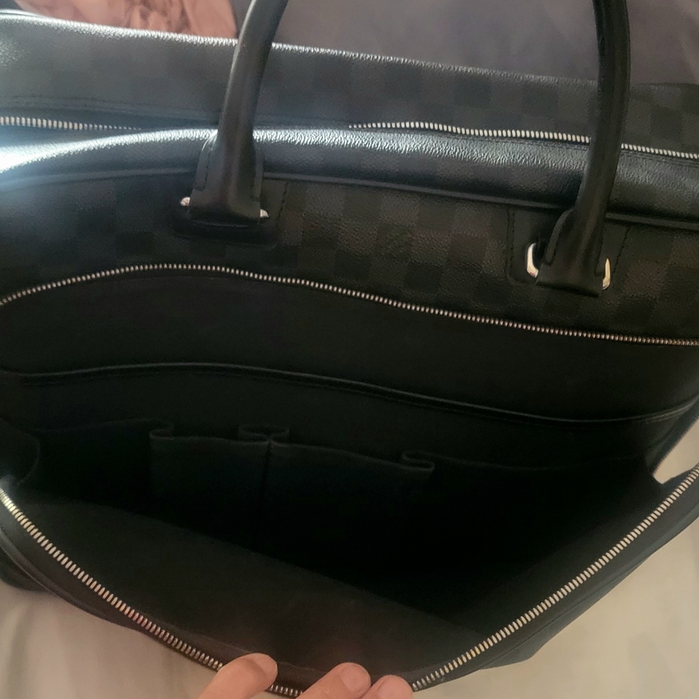 Authentic Louis Vuitton Black Checkered Travel Bag - Picture 5 of 16